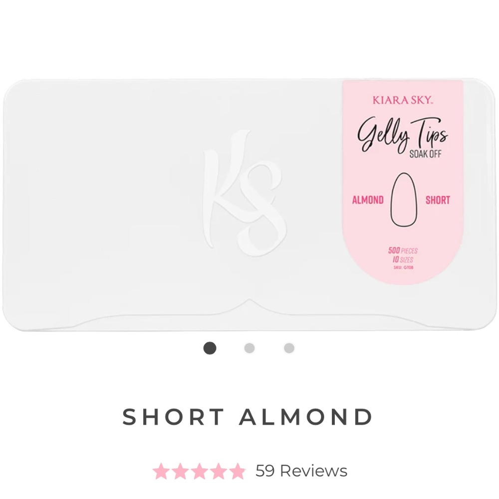 Kiara Sky Gelly Tips - Full Cover Short Almond Tips